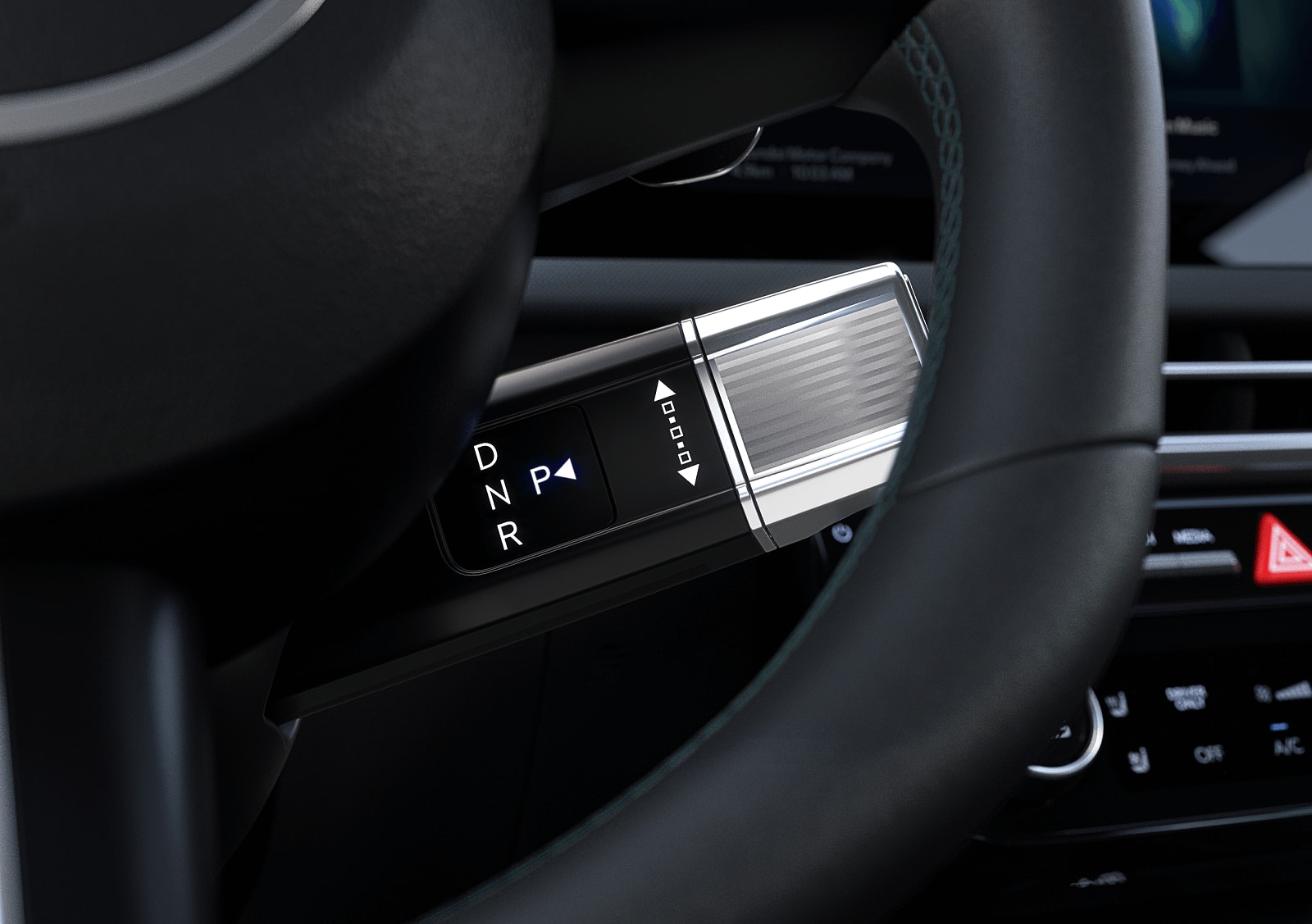 Cần số điện tử xoay sau vô lăng Hyundai Tucson